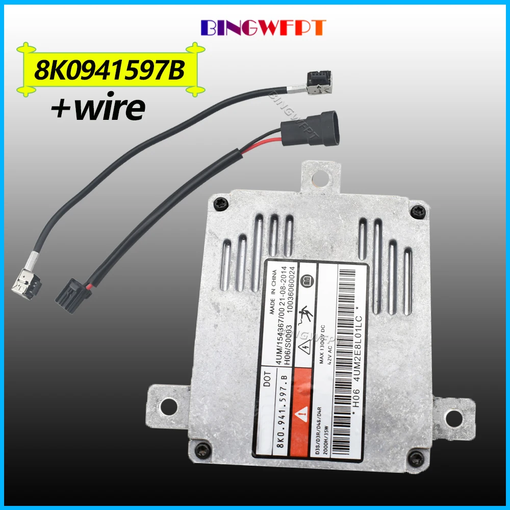 With Wire 8K0941597B For VW Passat Jetta Golf Audi A3 A4 A8 A7 Q5 Q7 Xenon HID Ballast Control Unit 8K0 941 597 B 8K0941597 B