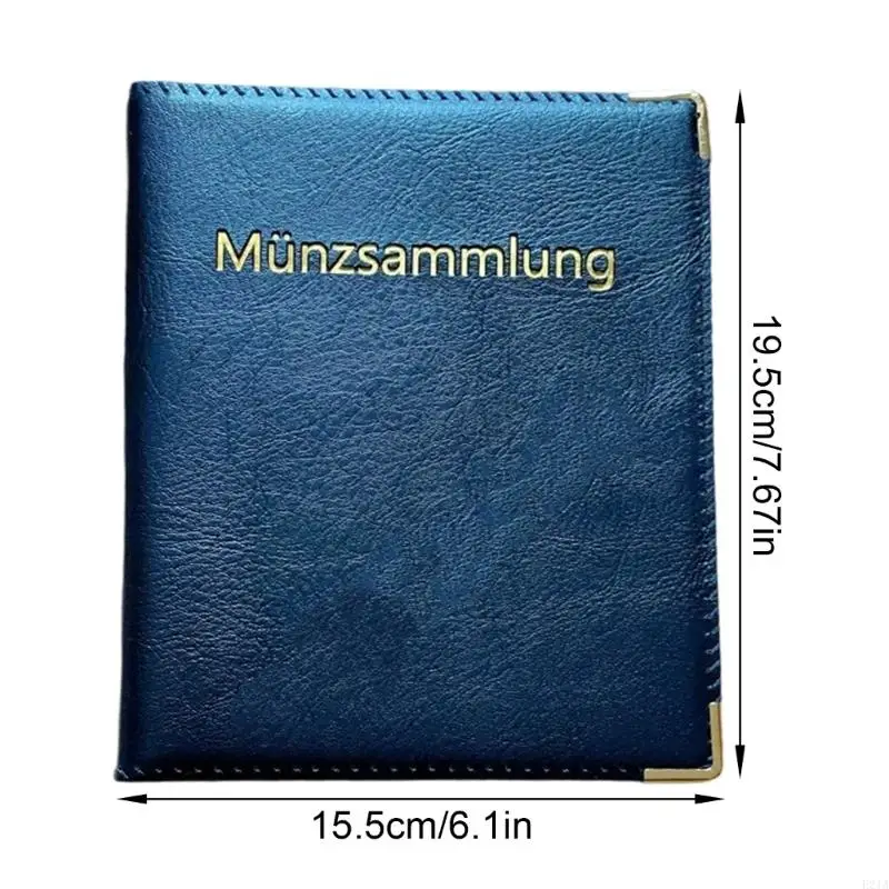 480 Pockets Moned Collecting Álbum para Collector Pu Leather Coin Collection Libro Album almacenamiento monedas para