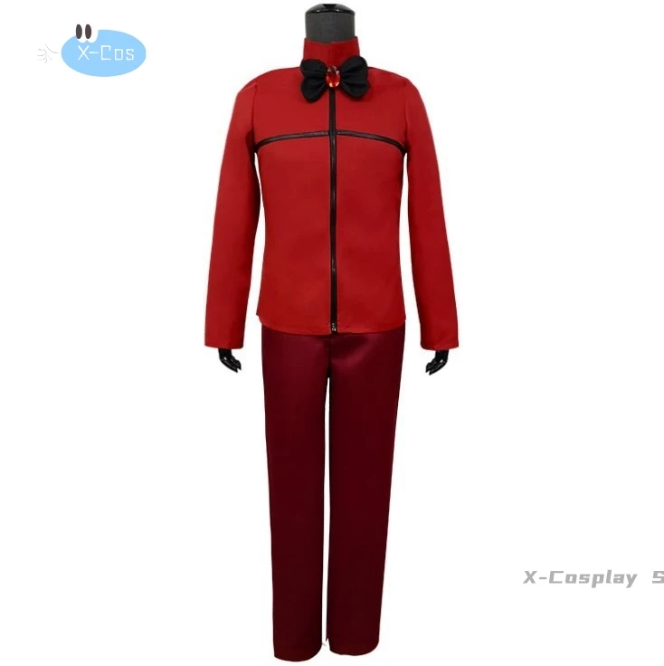 Hazbin Cosplay Hotel jednolite ALASTOR przebranie na karnawał dorosłych mężczyzn Halloween jednolita kurtka spodnie kostiumy czerwony garnitur Anime Cosplay