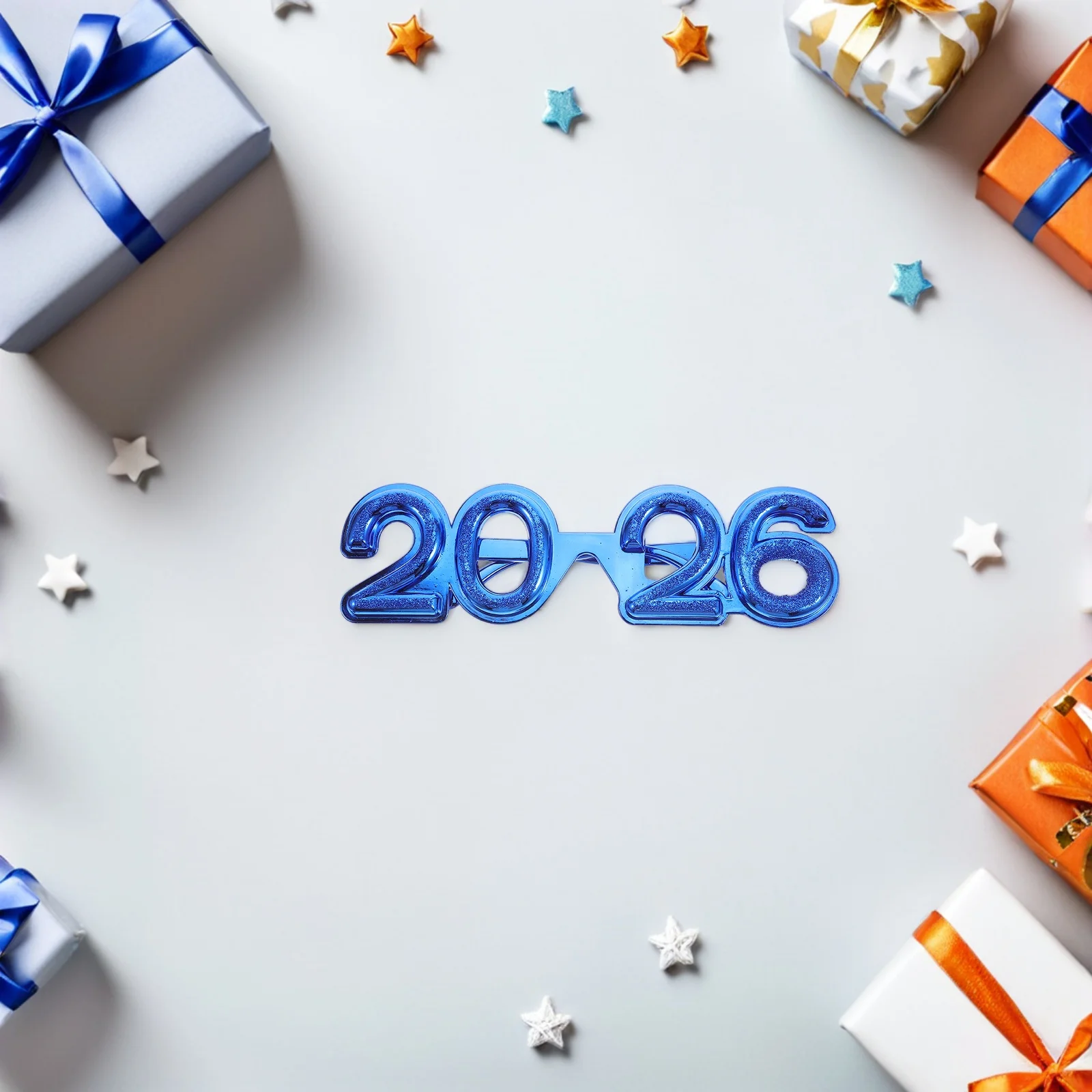 

2026 Number Party Glasses Glitter Accent Strong Pc Frame New Year Eve Celebration Photo Props Graduation Holiday Accessories