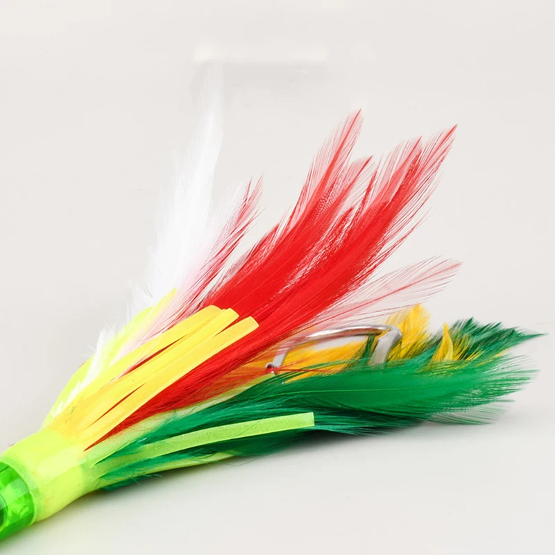 GT Squid Skirts – Señuelo vinilo UV 16cm con falda pluma para atún - imagen 5