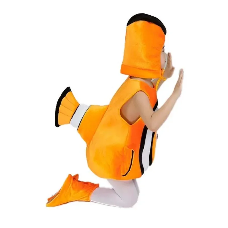 New style Children's Clownfish Nemo cos Costume Halloween Marine Animal Nemocos Costume Finding Nemo Parent-child Costume Stage