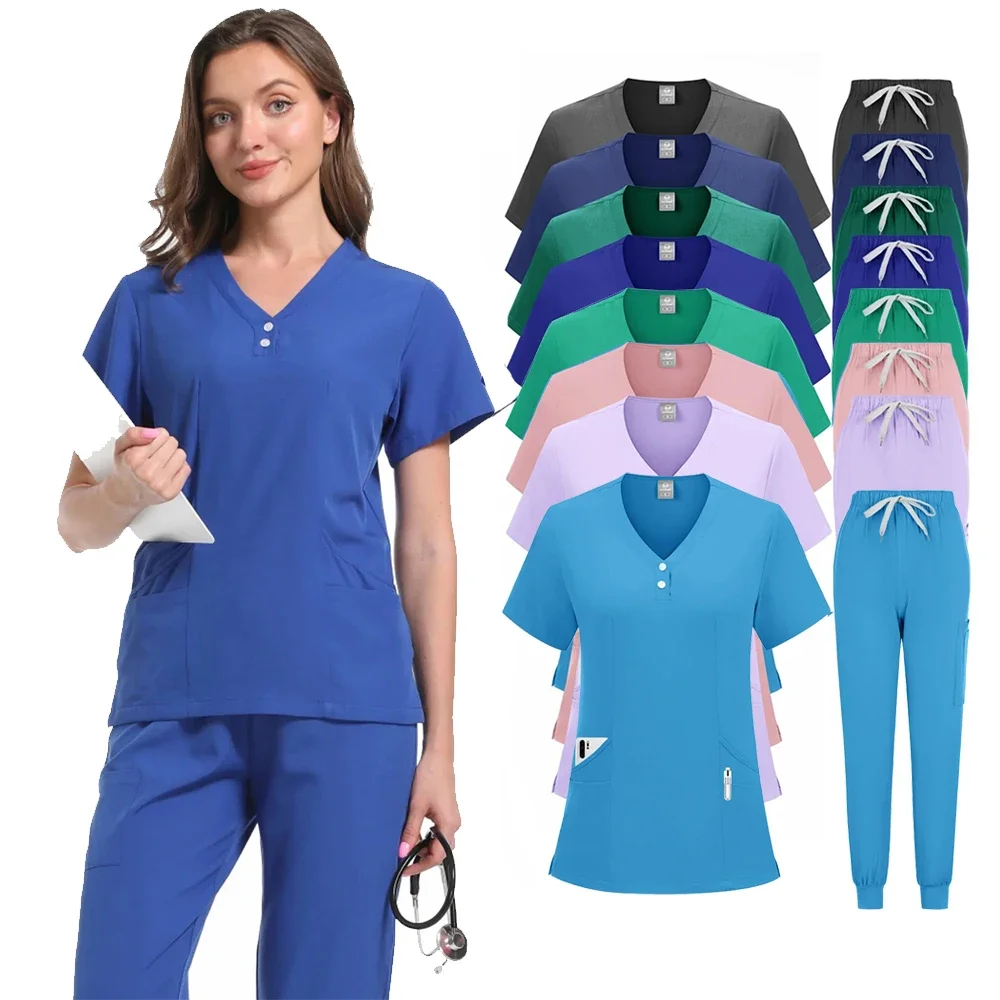 

Medical Nurse Uniform Spa Workwear Medical Scrubs Set Hospital Uniform Surgery Dentist Overalls Spa Clinical Beauty Work Wear