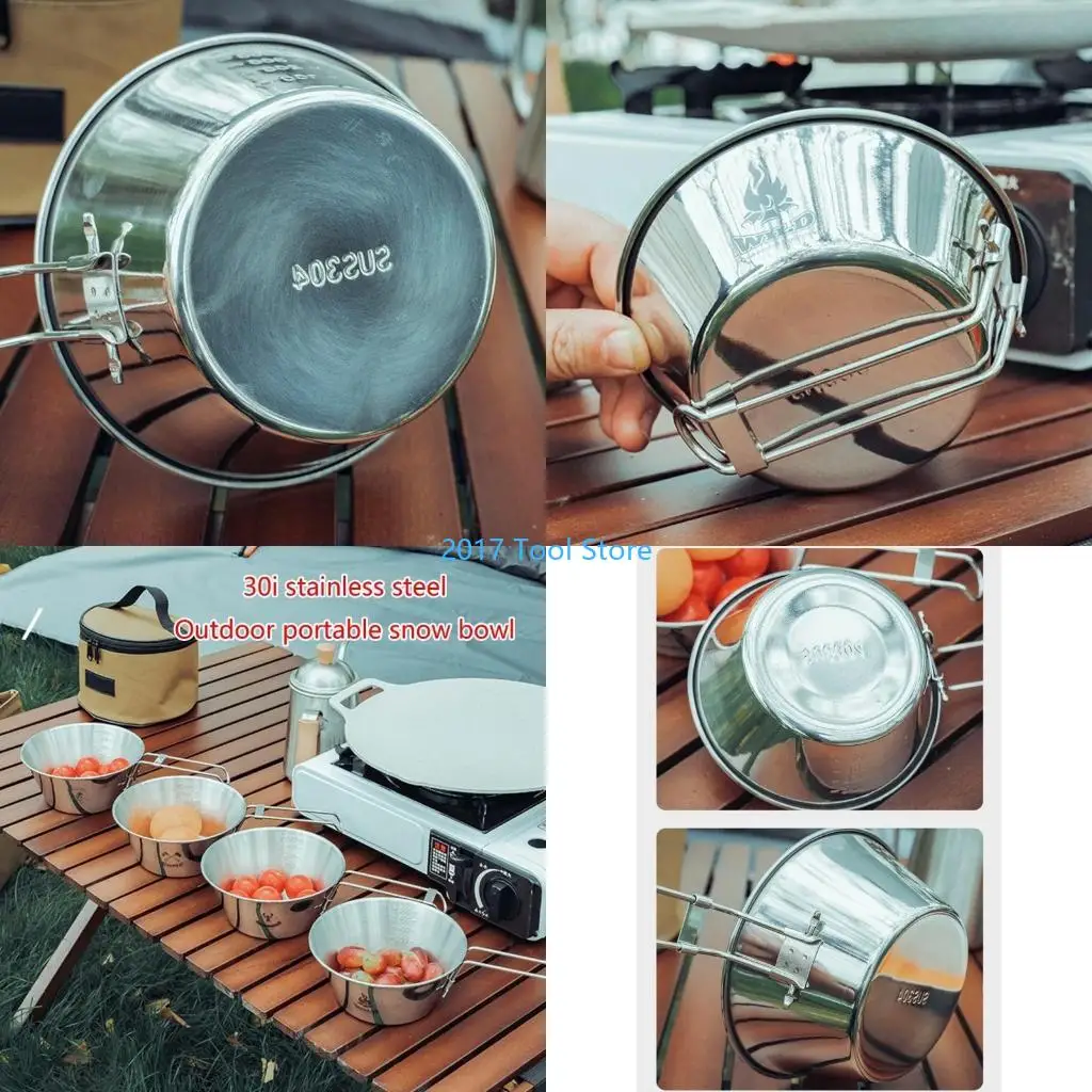 

K92A Folding Bowl Tableware Hiking Travel Outdoor Foldable Portable Dish Bowl