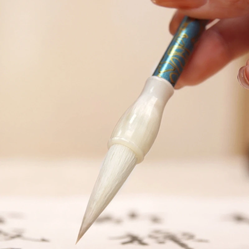 Chinese Brush Calligraphy Weasel Hair Brush Writing Drawing Brush for Beginners Regular Script Practice Chinese Calligraphy Kit