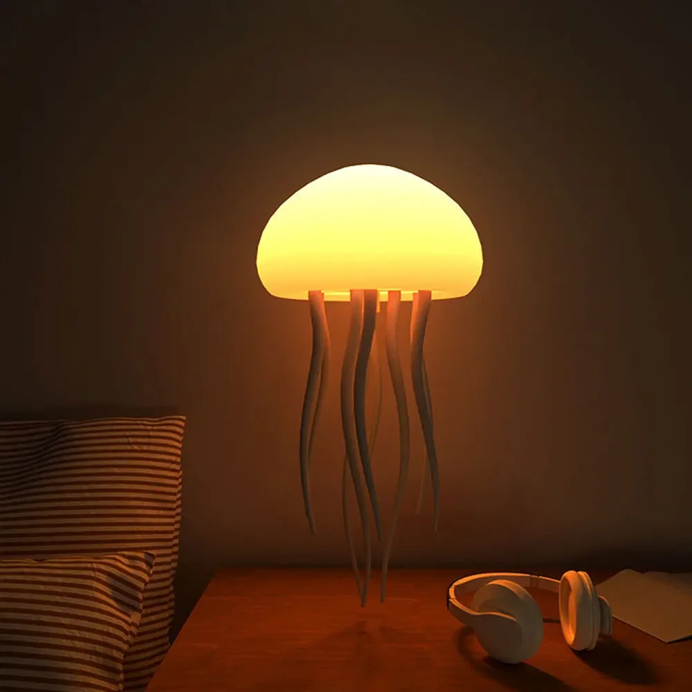 

The jellyfish Atmosphere Light With Warm Light And Full -color Gradient Jellyfish Two modes 9 Can Automatically Rotate Tentacles