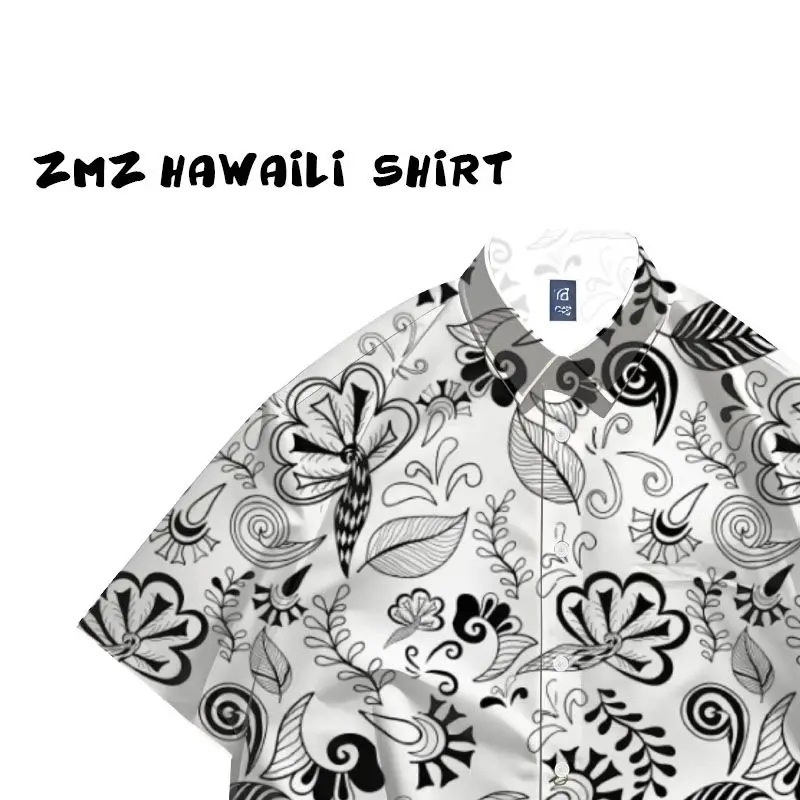 Retro Hong Kong Style Floral Shirt Loose Short Sleeve Summer Hawaiian Design Men's Women's Vacation Casual Polyester Shirt