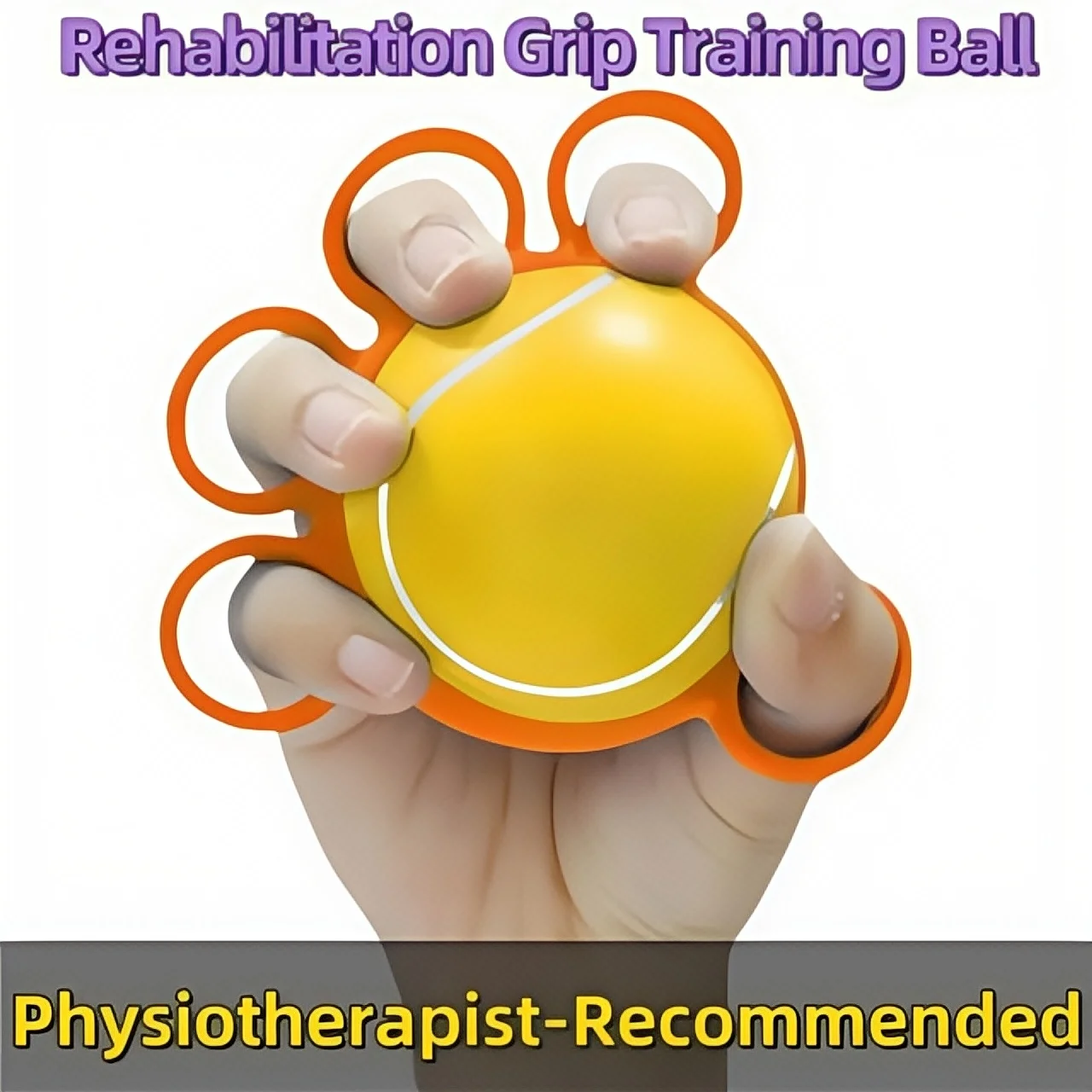 5 Finger Grip Exercise Ball Silicone Squeeze Ball Hand Grip Strength Trainer Rehabilitation Ball Stress Relief Fidget Toy for Ha