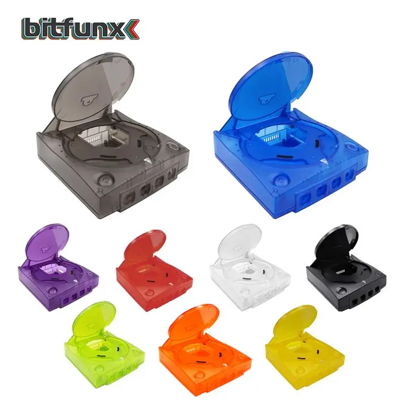 Bitfunx-Coque en plastique translucide de remplacement pour SEGA Dreamcast DC, boîtier transparent pour console de jeu vidéo rétro, nouveau