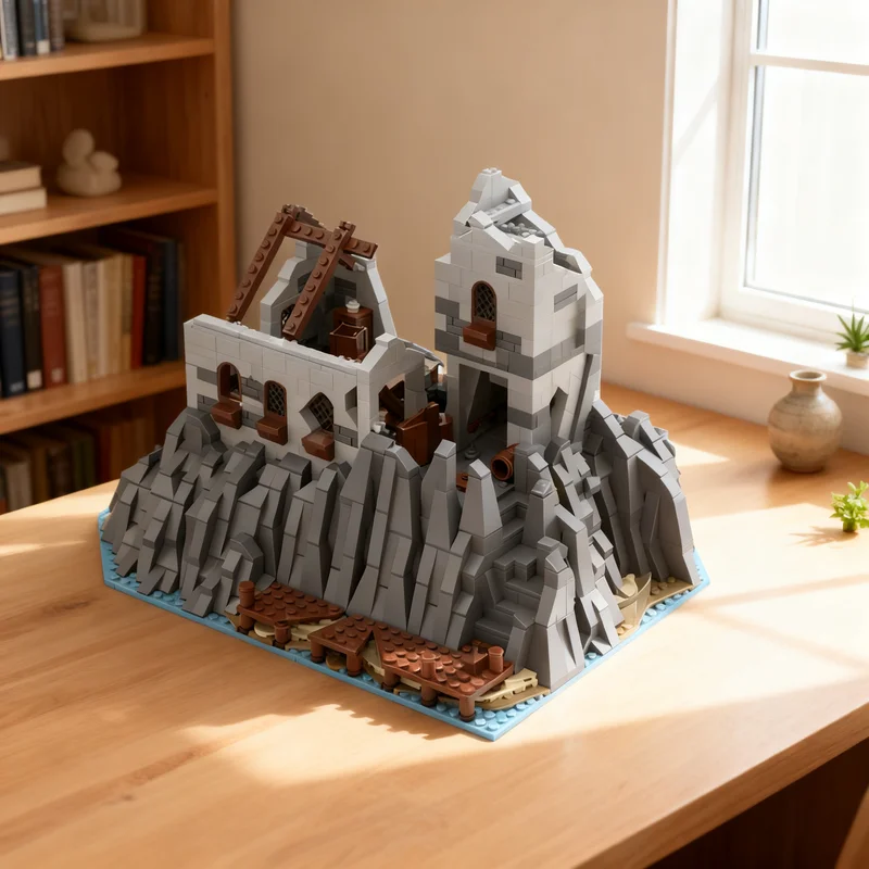 2090pcs MOC Pirate Island Bay - Ruin Island Extension Pirates Model Building Blocks Architecture Toy Christmas Gift Art DIY