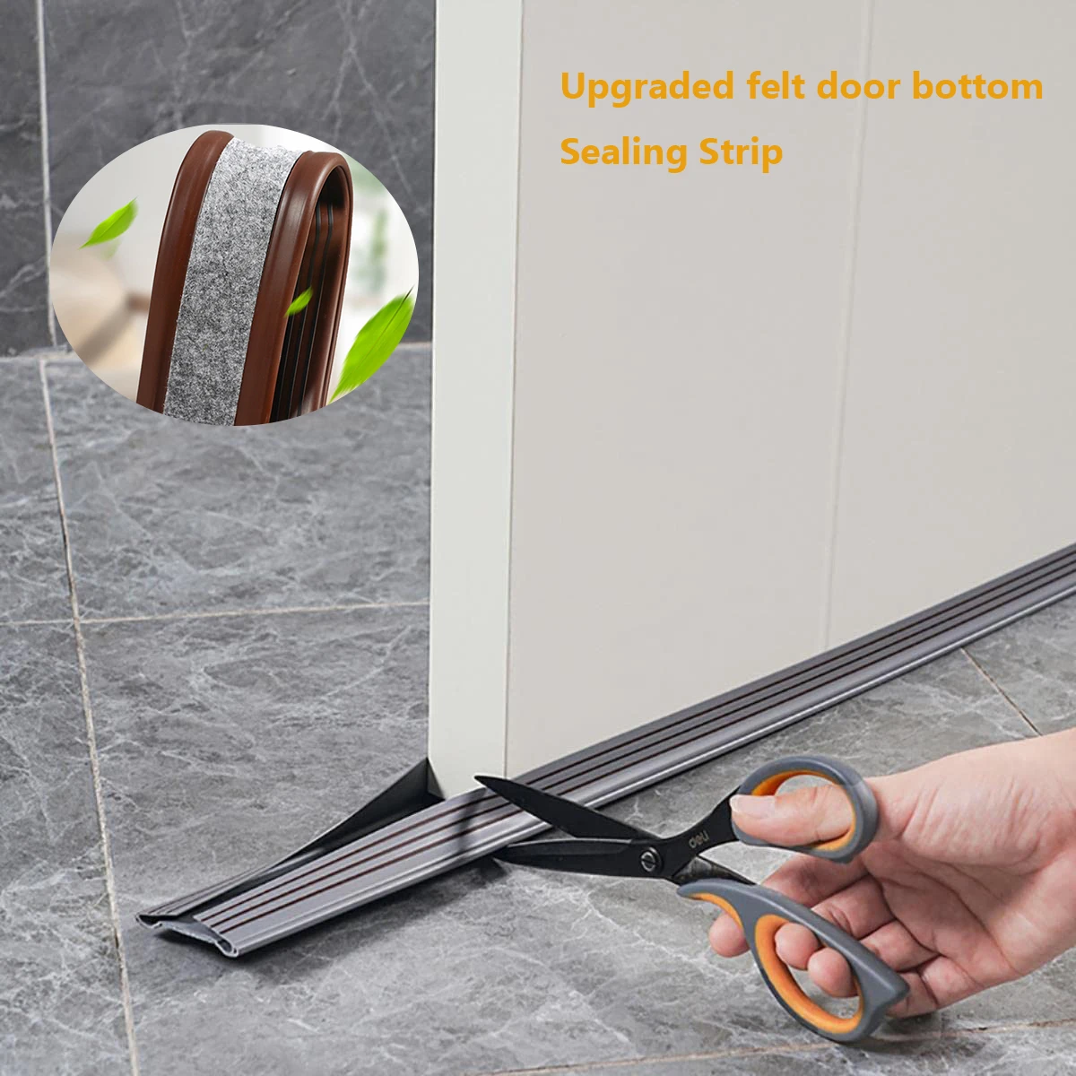 

Felt Door Bottom Sealing Strip Soundproof Draft Stopper Weather Striping Dustproof Noise Reduction Insect Proof Gap Filler