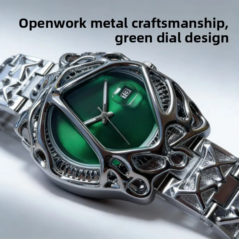 新しいスパイダーウェブベノムウォッチ、パーソナライズされた防水時計、ミネラル強化ガラスレンズ、メンズストリートウォッチ