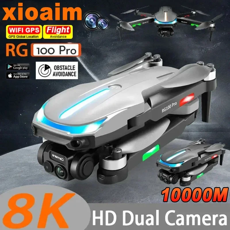 For Xiaomi RG100Pro Drone 8K 5G GPS Professional HD Aerial Photography Dual-Camera Omnidirectional Obstacle Avoidance Drone