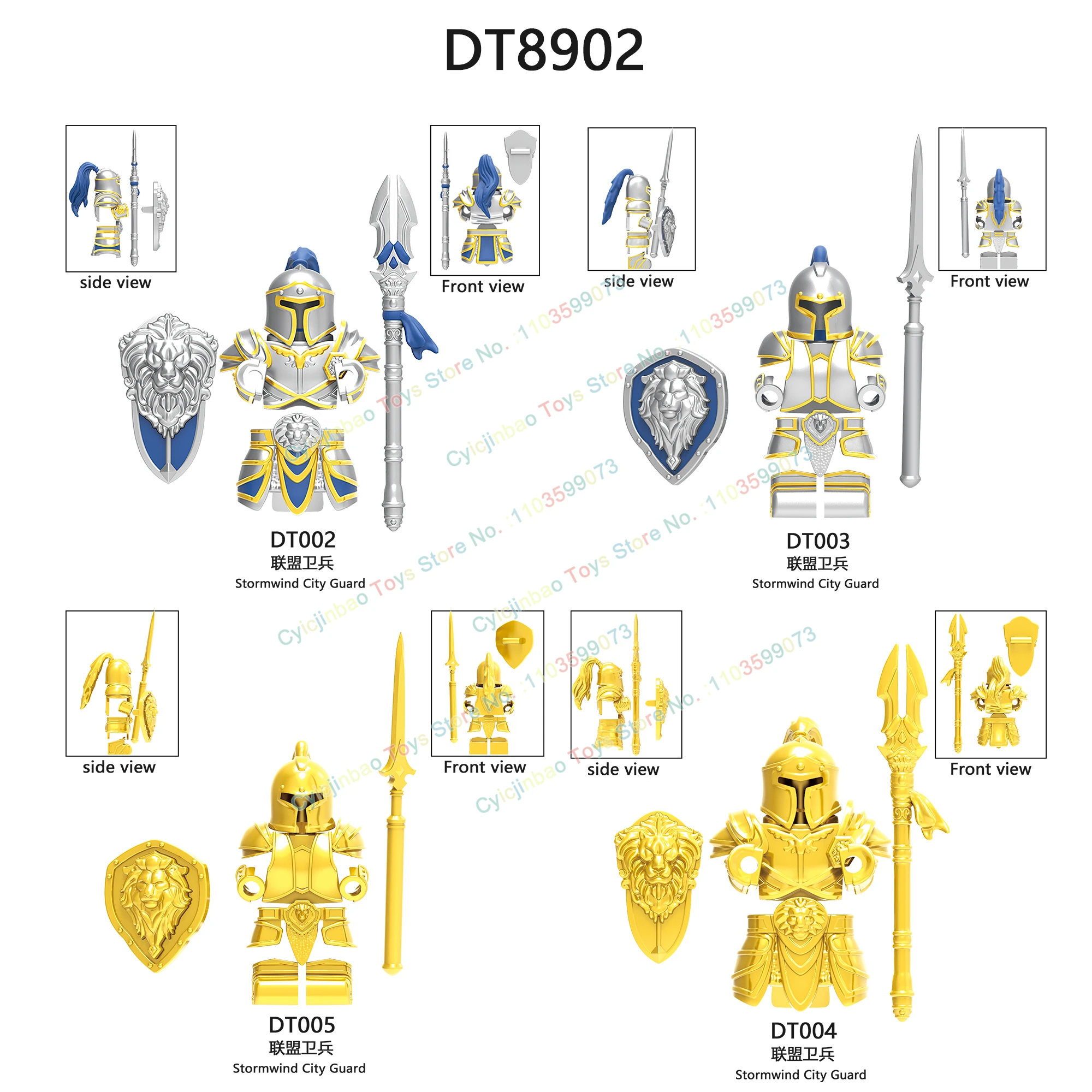 Mini Medieval Knight Figures para crianças, soldado, guerreiro, cavalo, cena animal, acessórios de bloco de construção, brinquedos educativos, presente, DT8902