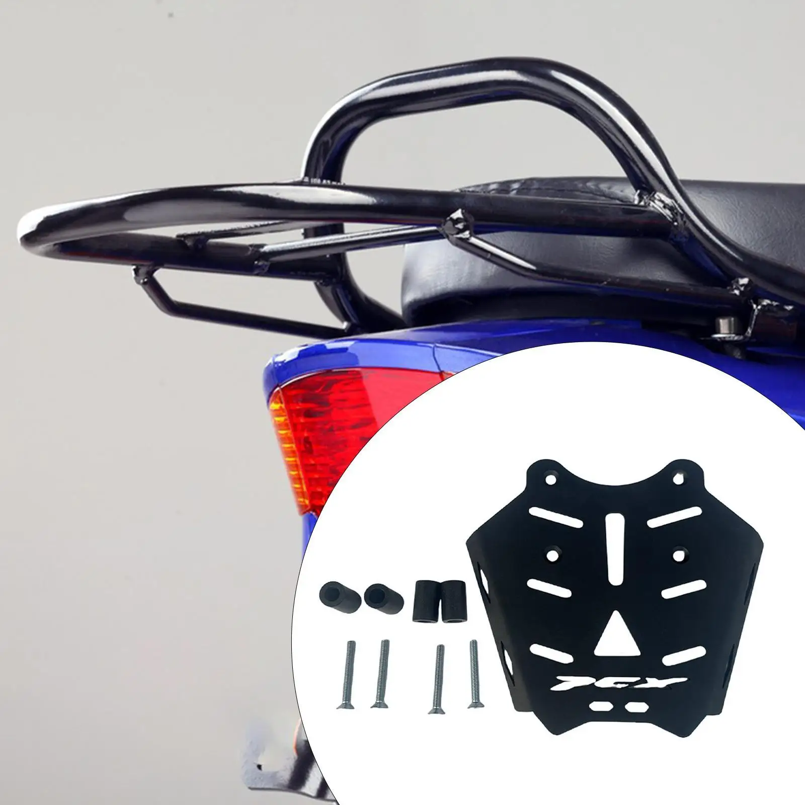 

Motorcycle Rear Luggage Rack Aluminum Alloy Versatile Sturdy Easy to Install Professional Rear Rack Top Box Carrier Bracket
