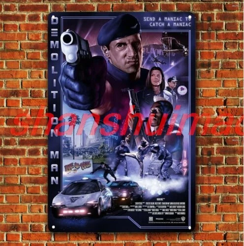 Demolition Man Movie Metal Poster Wall Decor Tin Sign (Size 20x30cm, 8