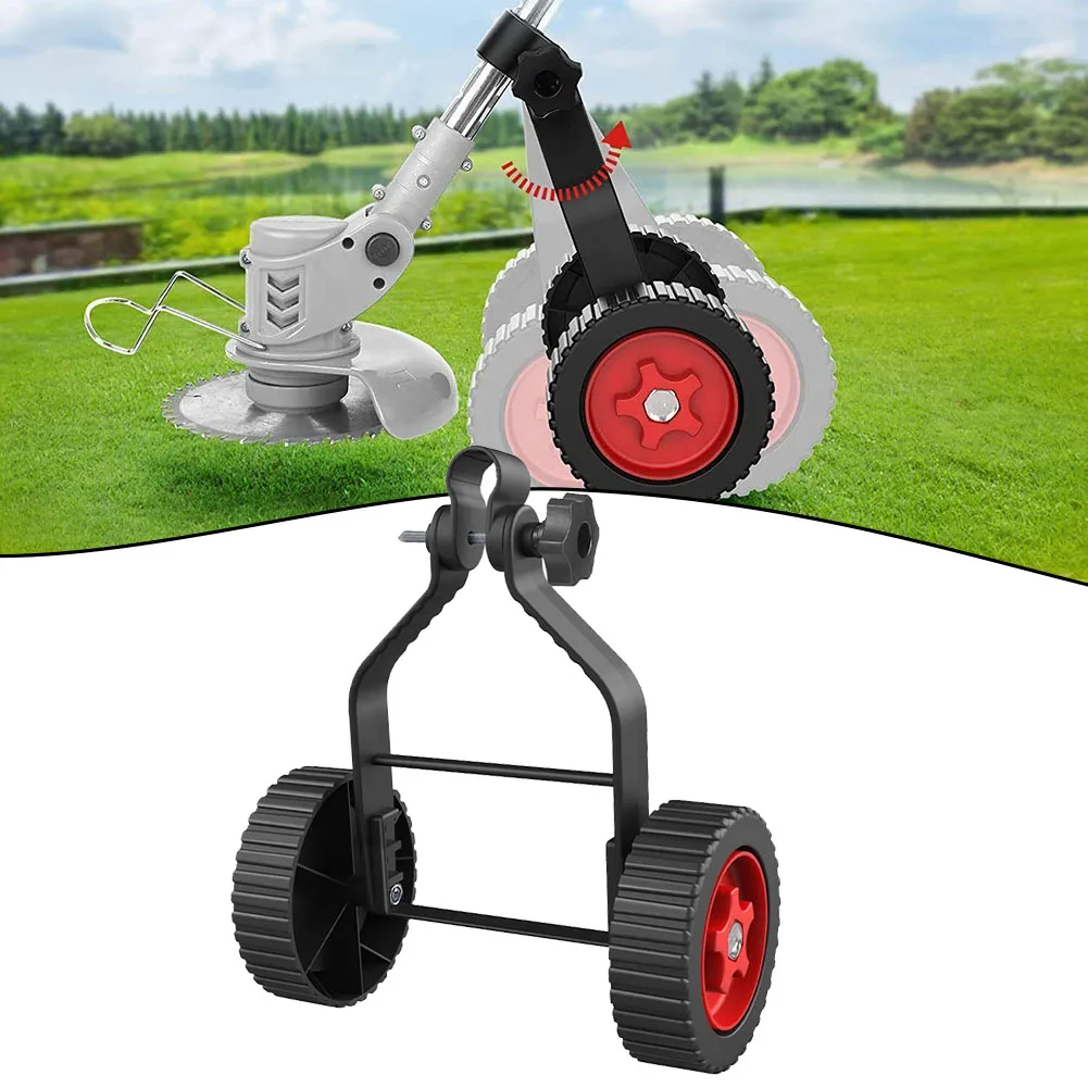 Universal Lawn Mower Wheel Grass String Trimmer Adjustable Support Wheel For Improving Work Efficiency Mower Maintenance