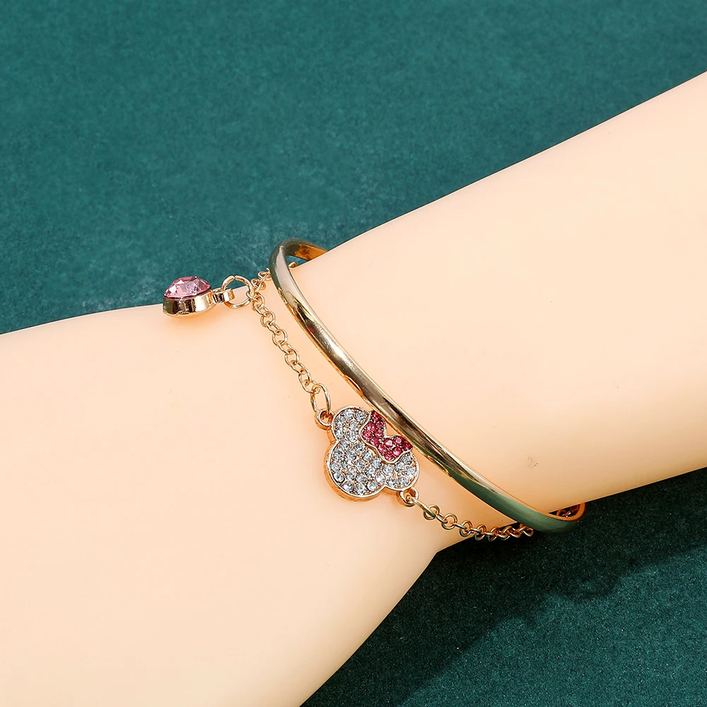 إكسسوارات قلادة أنيقة وبسيطة من حجر الراين من ديزني ميني هدية عيد ميلاد نسائية ساحرة لصديقتك #5