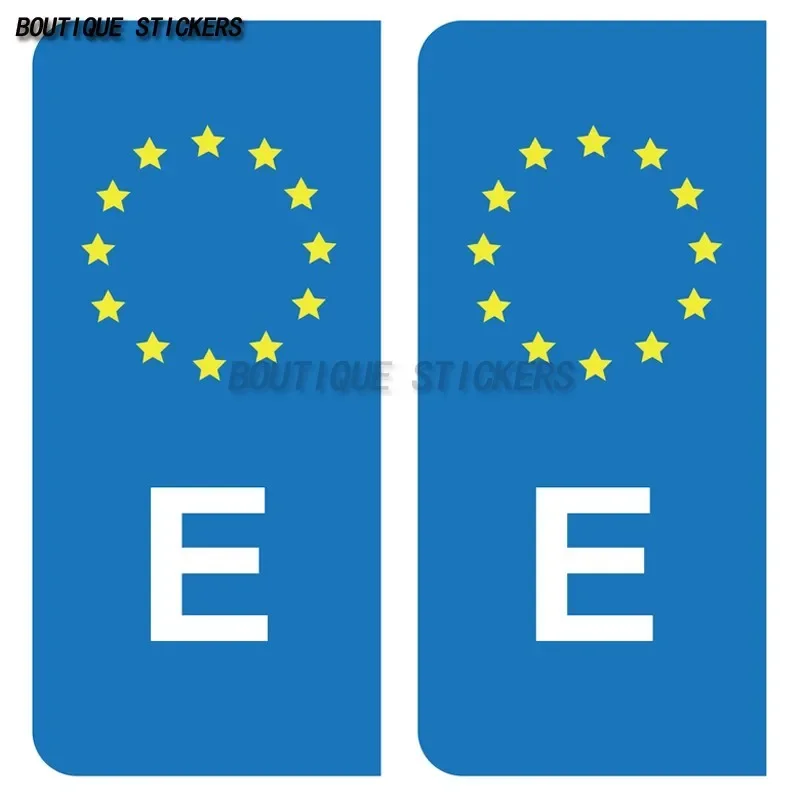 

European Car License Plate Sticker B Belgium I Italy D Germany E Spain License Plate Sticker Waterproof PVC Decal
