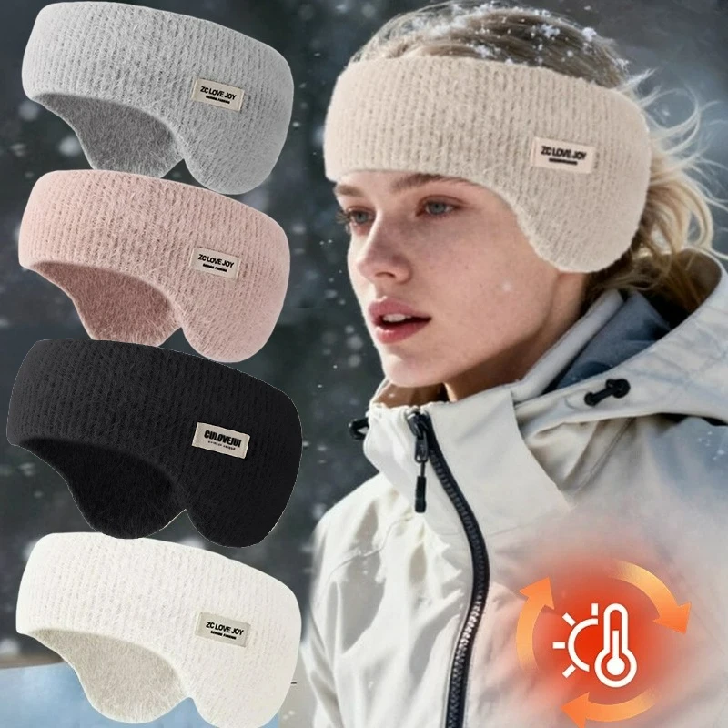 Winter Ear Warmer Earmuffs Headband Cute Hair Bands Outdoor Skiing Sport Thick Hairband For Women Men Headscarf Hair Accessories