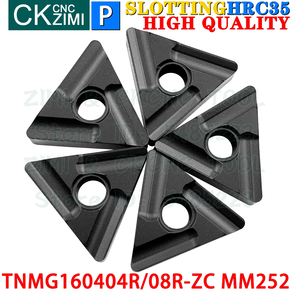 TNMG160404R-ZC MM252 TNMG160408R-ZC MM252 Carbide Inserts Slotting Grooving Inserts Turning tool inserts CNC Metal Lathe Tools