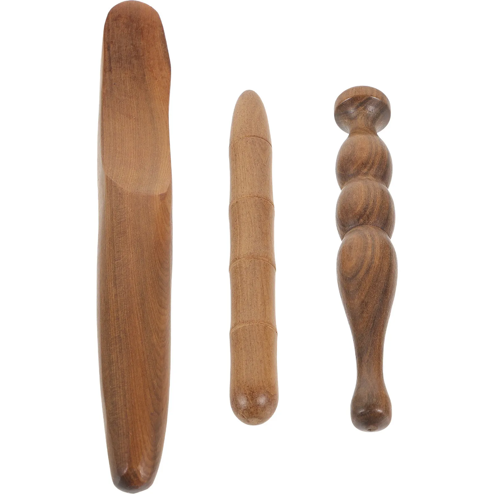 

Набор из 3 деревянных массажных палочек для точечного массажа, ручной массажер для ног и тела, средство для снятия боли, улучшения кровообращения, безопасный, из натурального дерева