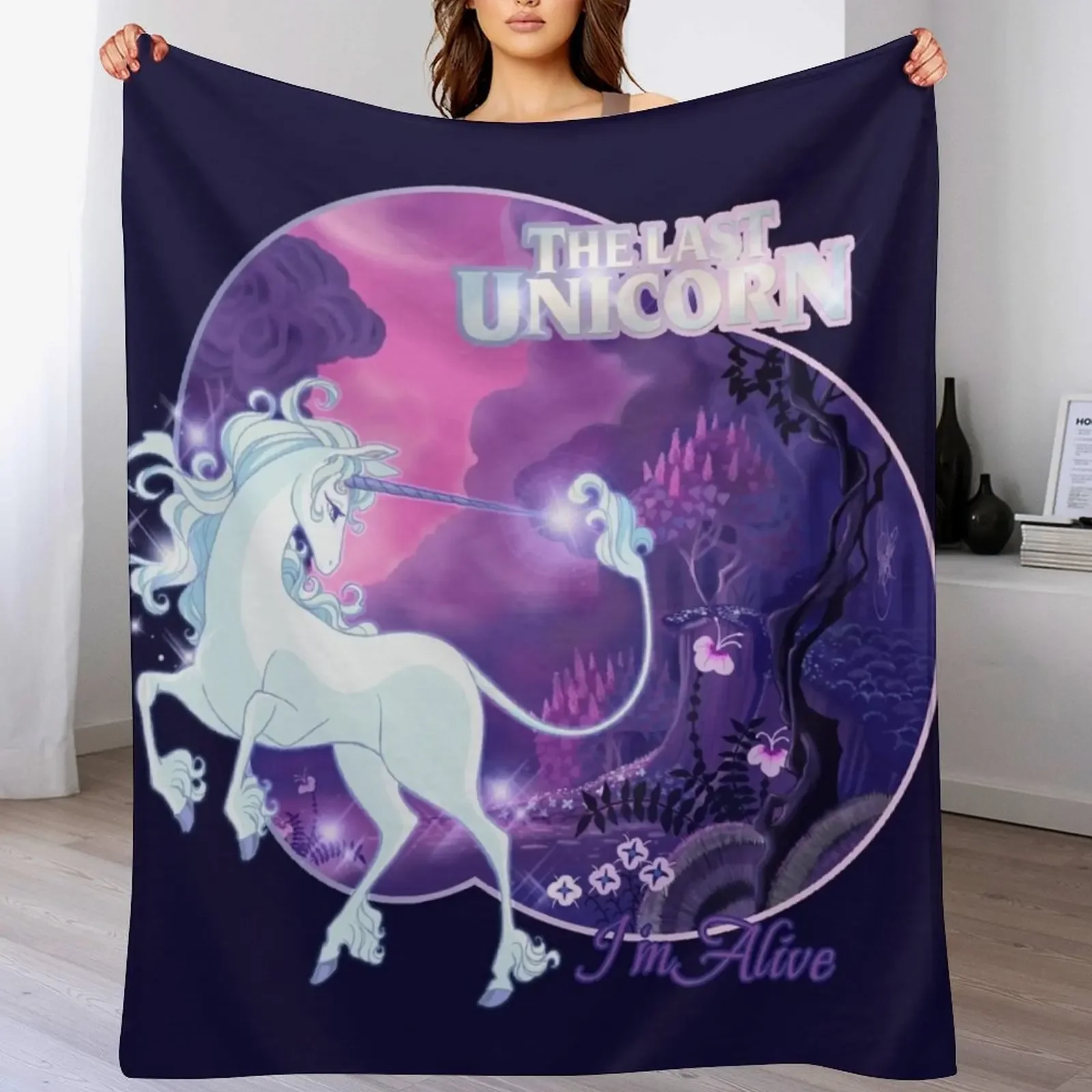 I'm Alive - Couverture douce en tissu lilas pour la chambre à coucher, pour dormir la nuit