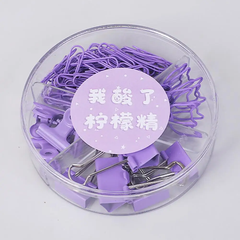 Paper Clips 84Pcs Excellent Multifunctional Mini  Cartoon Cat Heart Document Paper Notepad Binding Clips Office Supplies