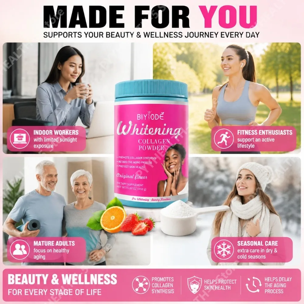BIYODE Whitening Collagen Powder Original Flavor Helps Protect Skin Health Promotes Collagen Synthesis Easy To Dissolve 450 G
