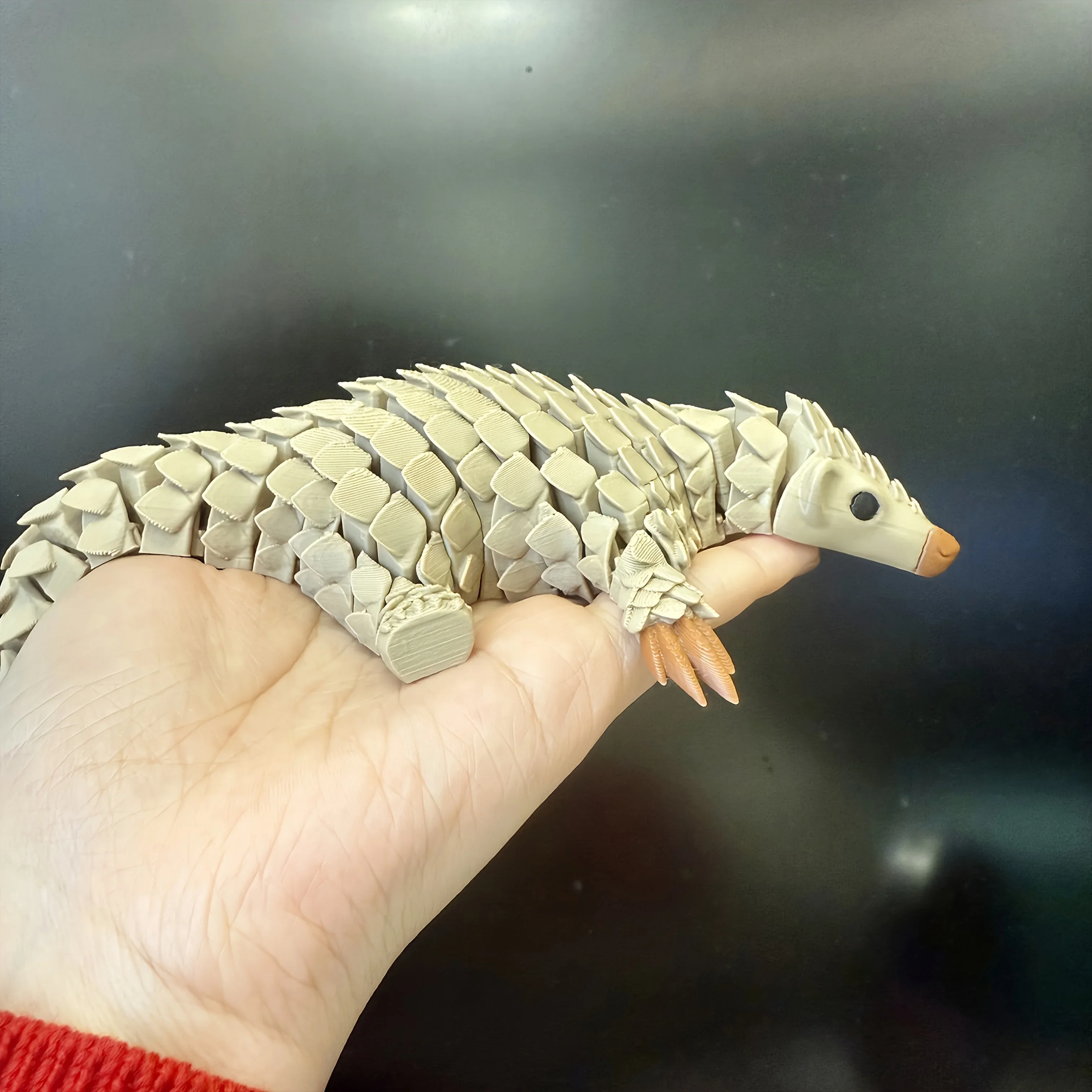 تمثال القنفذ الأنيمي المطبوع ثلاثي الأبعاد - ديكور حيوانات متدرج من البلاستيك المتين، لا حاجة للكهرباء للاستخدام الداخلي/الخارجي، Pe #3