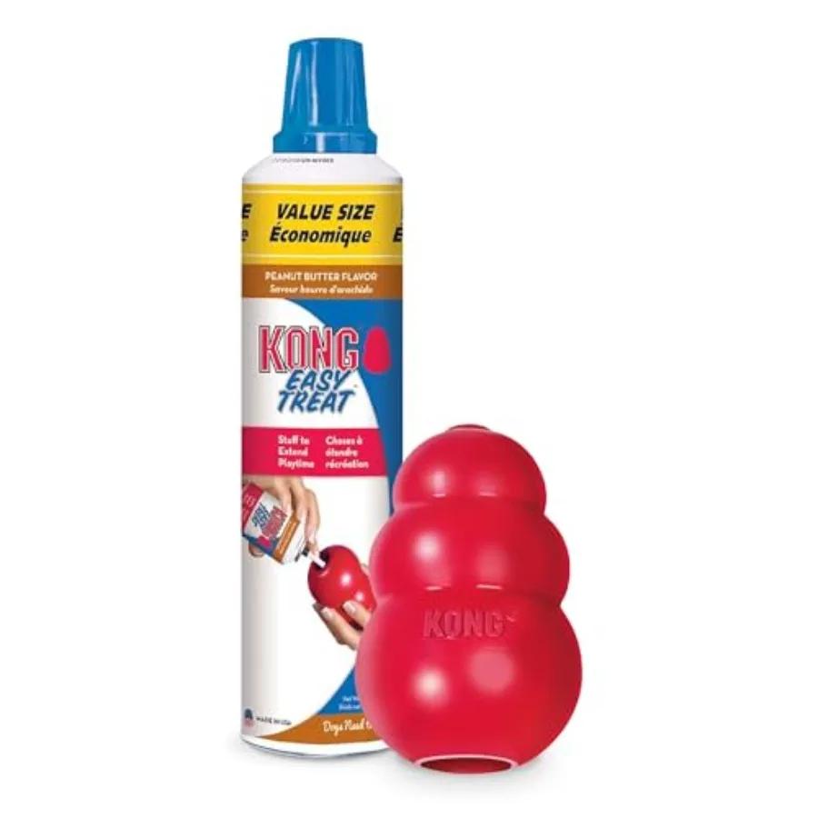 

Classic Stuffable Dog Toy Easy Treat Peanut Butter Spray - Fetch and Chew Toy for Dogs - XXL
