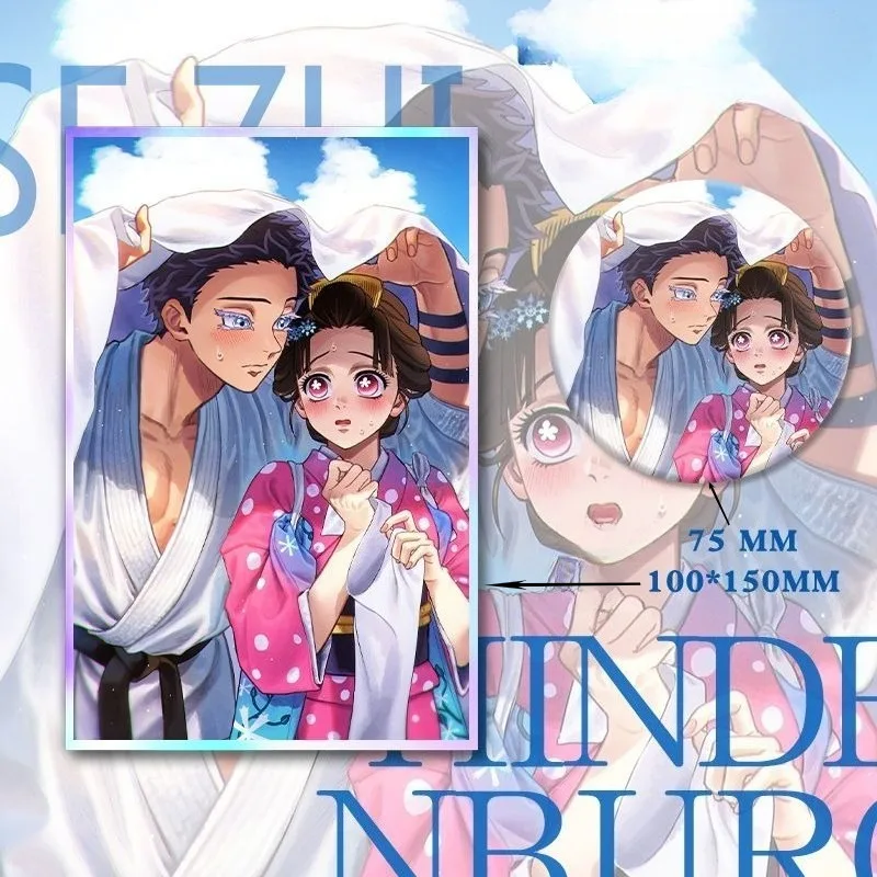 

Akaza Koyuki Badge Color Paper Demon Slayer: Kimetsu No Yaiba Anime Peripheral Fashion Exquisite Creativity Cp Ornament Brooch