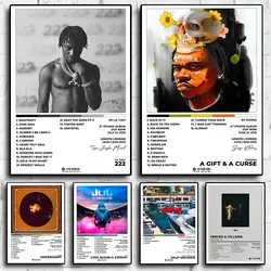 Pop Rapper Lil Tjay Central Cee Music Album Hamza Poster Gunna MF 222 Hip Hop Canvas Print Wall Art Home Office Room Decor
