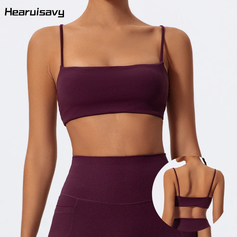 

Hearuisavy High Stretch Sports Bra Gym Underwear Women Running Breathable Yoga Clothes Quick-Drying Casual Fitness Top Female