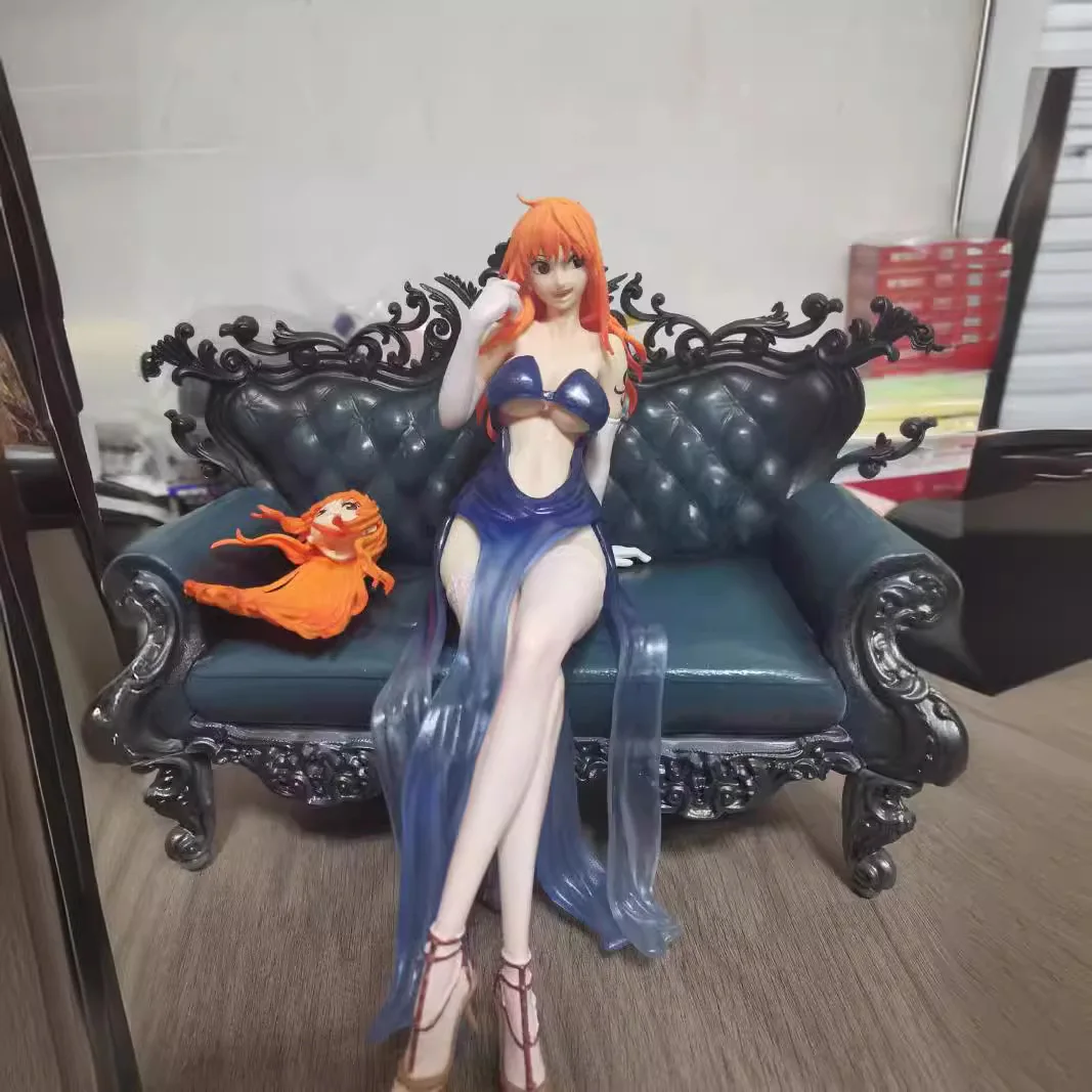 20cm One Piece Nami Suit Thug Couch Nami Action Figurine Statue Pvc Statue Doll Model Statue Collection Toys Gift