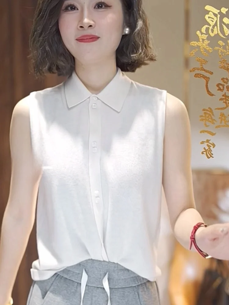 

Универсальный вязаный жилет, повседневная верхняя одежда, однотонный, для работы, женский, модный, маленький размер.