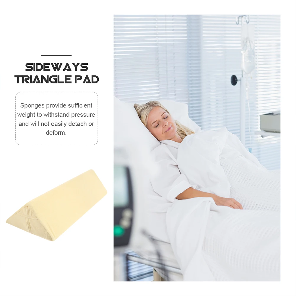 

1 шт., боковая подушка для лежания, поддерживающая подушка, желтая губка, защита от пролежней, треугольная клиновая подушка для шеи, спины, поясницы