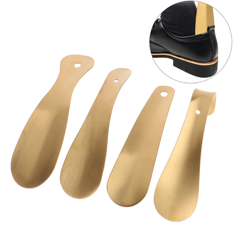 Sendok Shoehorn profesional, alat pengangkat sepatu klakson sepatu Metal Stainless Steel