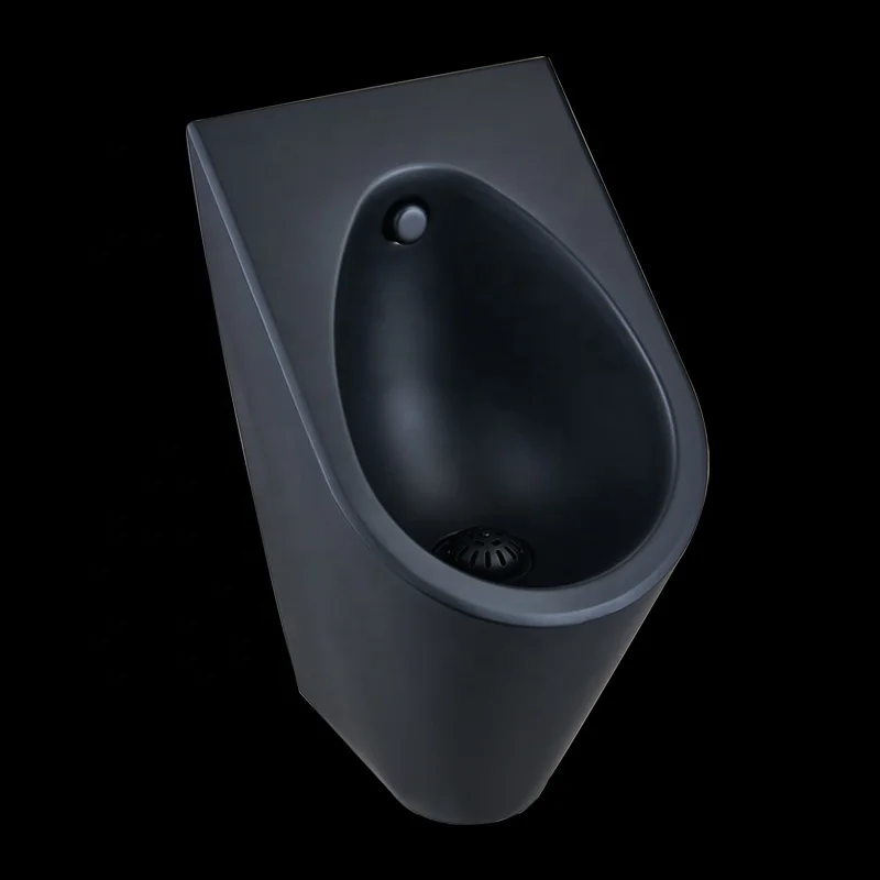 

wholesale hotel villa nightclub commercial wall mount matte black stainless steel urinal manufacturer