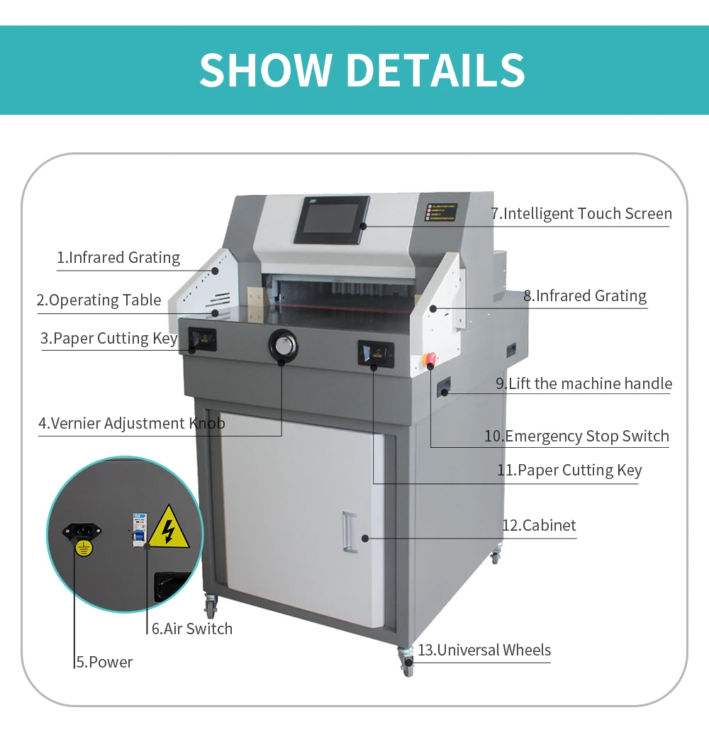 490MM CNC Programmed Paper Cutting Machine A4 A3 Guillotine Electric Paper Cutter