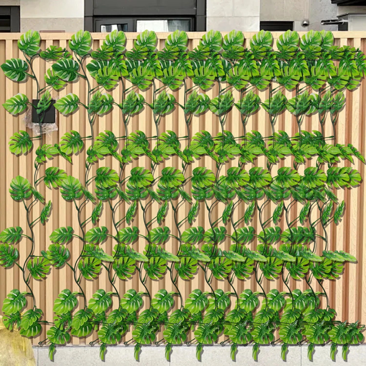 

1.5-8m Plastic Fake Plant Green Ivy Leaf Wall Decor Creeper Rattan Courtyard Festival Party DIY Atmosphere Decoration Supplies