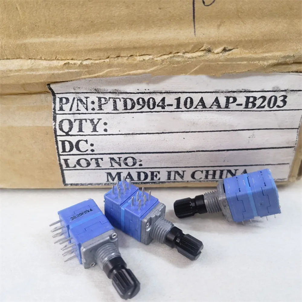Original New 100% PTD904-10AAP RK097G quad potentiometer 12pin B20K black handle length 15MM (SWITCH)