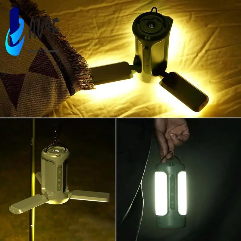 

A09F-Foldable Camping Light Rechargeable Lantern, 6000Mah Power Bank, Portable Flashlight, IP54 Waterproof, Camping