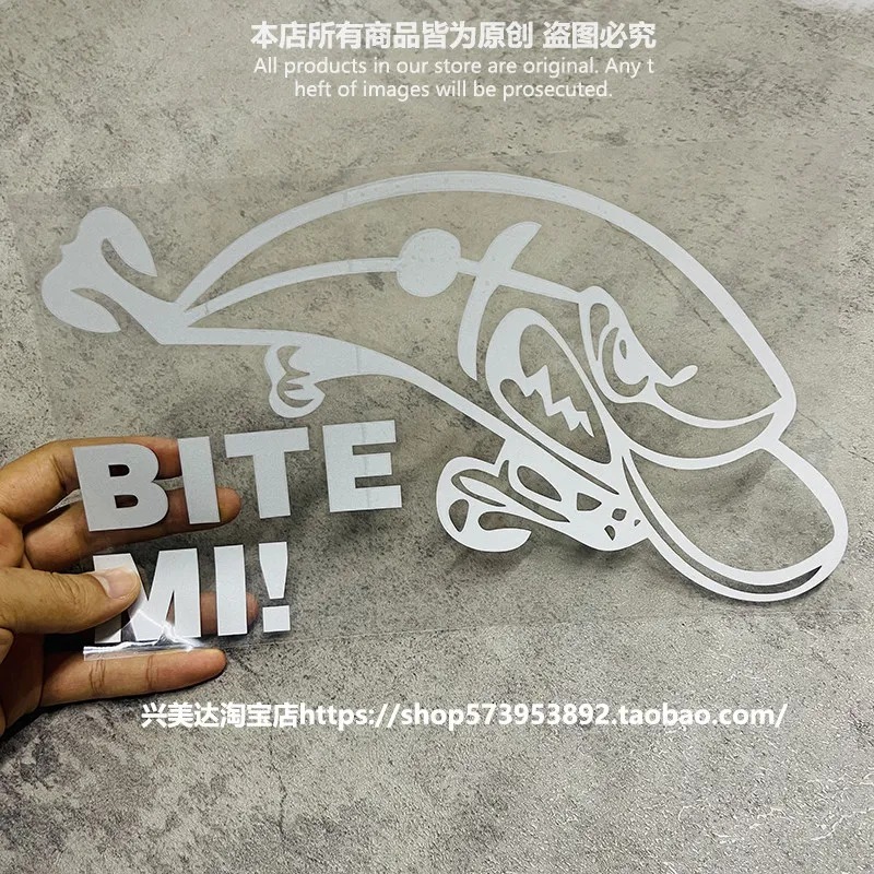 Gamakatsu Bite Mi Fishing Sticker Waterproof Vinyl Decal For Car Truck Boat Kayak Tackle Box Fishing Accessories Decor Stickers