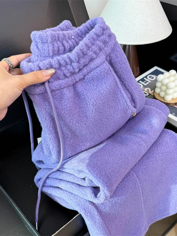 

Thickened Design Women's Ski Pants Beautiful Galaxy Starry Towel High Waist Straight Leg Warm Casual High Quality Fabric