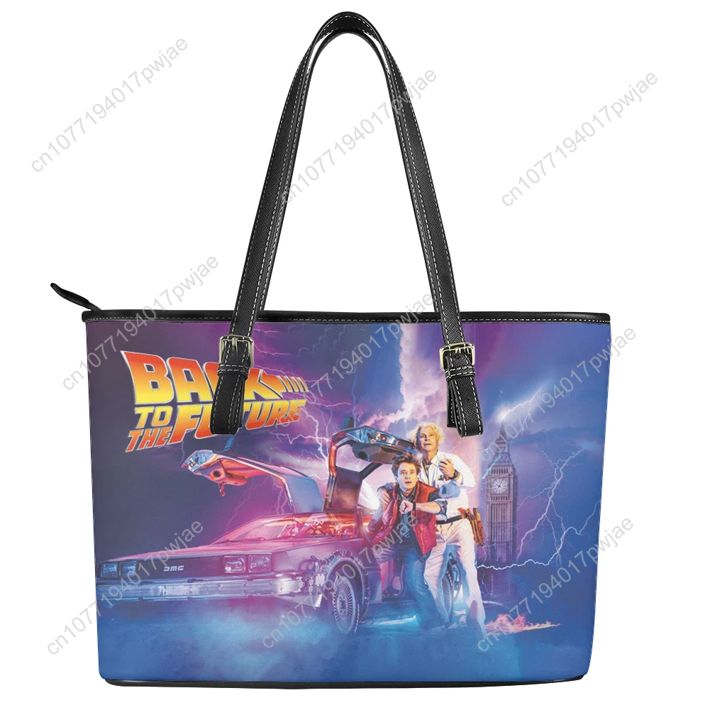 

Back to The Futures Movies Custom Handbag Womens Mens Personalized Tote Bag Shoulder Bag Business Leather Purse Travel Bag Gift