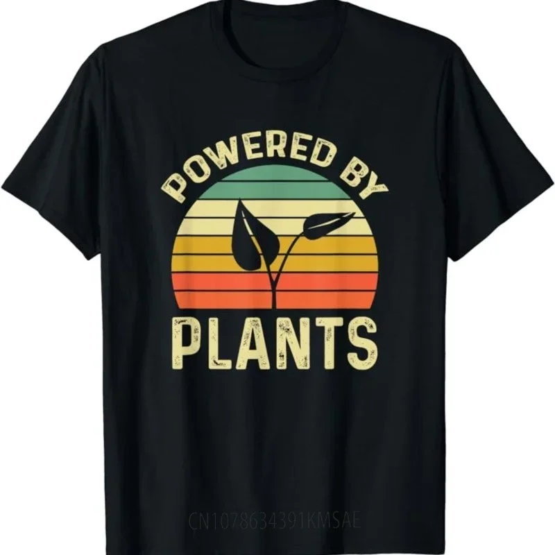 OWERED BY PLANTS: Vegan Style Statement Graphic Personalized Custom Printed Women Men Summer MenT-Shirt