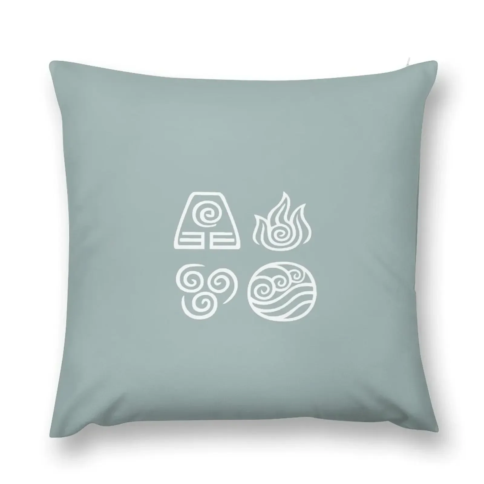 Bending All Four Elements - Blue Throw Pillow pillowcases for sofa cushions Cushions For Children pillow