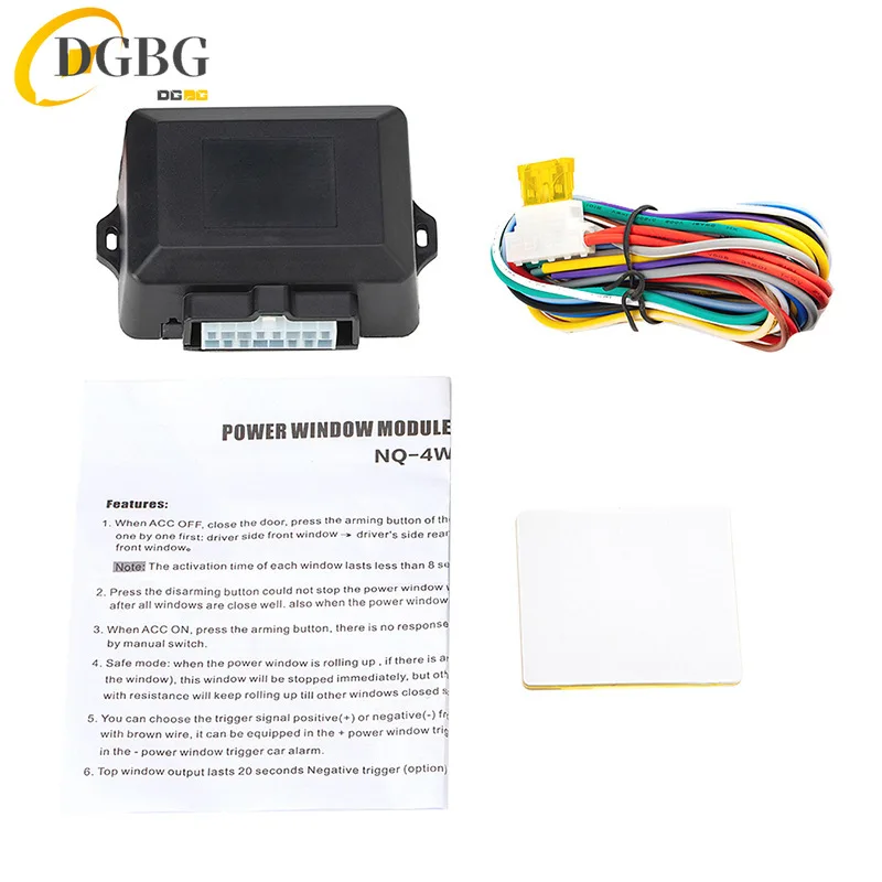 

Car Power Window Closer For 4 Doors Auto Close Windows Remotely Module Alarm System Accessories