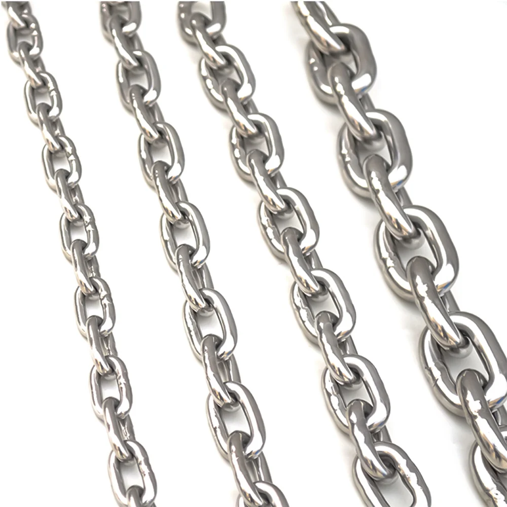 1 M Lifting Chain 1.2/1.5/2.0/2.5/3.0/4.0/5.0/6.0/8.0/10mm 304 Stainless Steel Chain Long Link Chain/Short Link Chains Key chain